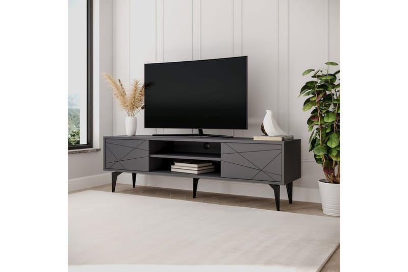 Sudama TV-taso 160 cm - Antrasiitti - Huonekalut - TV- & Mediakalusteet - Tv taso & Mediataso