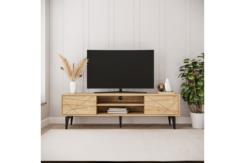 Sudama TV-taso 160 cm - Keskisävyinen puu - Huonekalut - TV- & Mediakalusteet - Tv taso & Mediataso