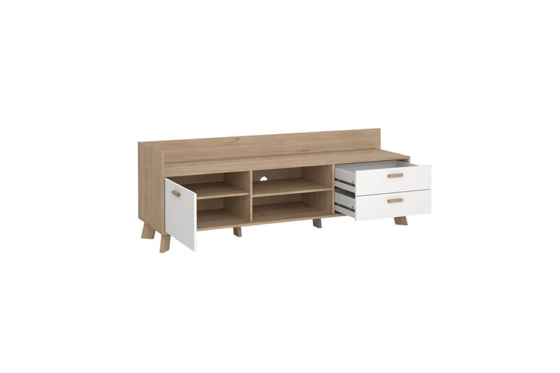 Sumita TV-taso 182 cm - Valkoinen/Luonnonväri - Huonekalut - TV- & Mediakalusteet - Tv taso & Mediataso