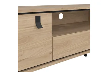 Tadami lattiaseisova tv-taso 150 cm säilytyksellä vaaleasta puusta - Vaaleanruskea - Huonekalut - TV- & Mediakalusteet - Tv taso & Mediataso