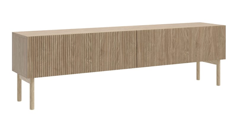 Takayo lattialla seisova tv-taso 175 cm säilytyksellä tammea, Beige