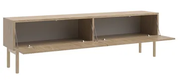 Takayo lattialla seisova tv-taso 175 cm säilytyksellä tammea - Beige - Huonekalut - TV- & Mediakalusteet - Tv taso & Mediataso