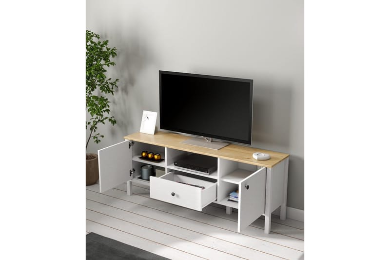 Talan TV-taso 150 cm - Luonnollinen/Valkoinen - Huonekalut - TV- & Mediakalusteet - Tv taso & Mediataso