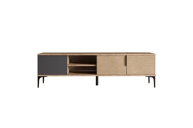 Tarz TV-taso 180 cm - Keskisävyinen puu/Antrasiitti - Huonekalut - TV- & Mediakalusteet - Tv taso & Mediataso