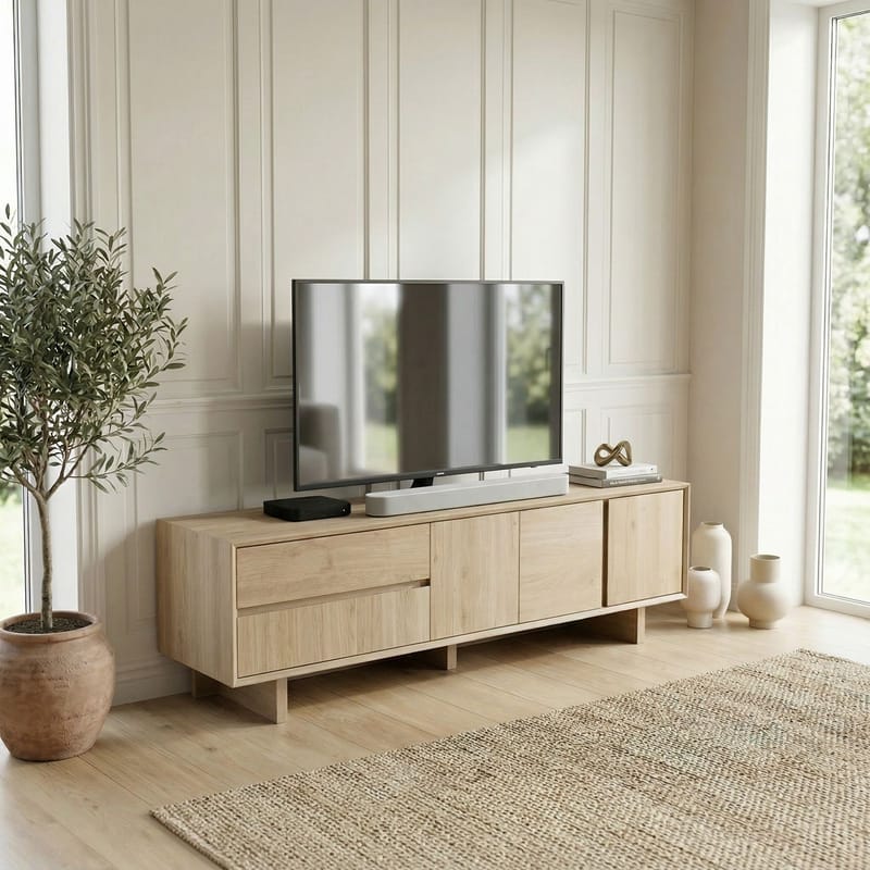 Tavon TV-taso 180x55x45 cm - Luonnontammi - Huonekalut - TV- & Mediakalusteet - Tv taso & Mediataso