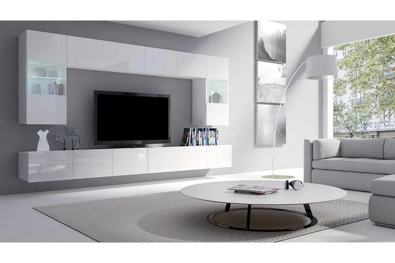 Tessan TV-huonekalusetti - Valkoinen - Huonekalut - TV- & Mediakalusteet - TV-kalustepaketti