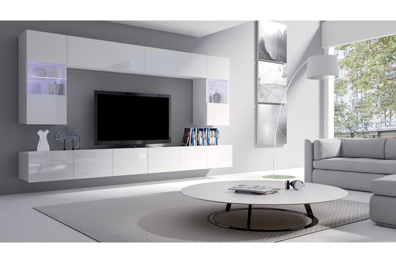 Tessan TV-huonekalusetti - Valkoinen - Huonekalut - TV- & Mediakalusteet - TV-kalustepaketti