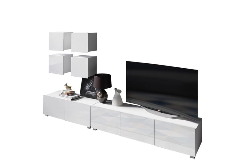 Tessan TV-huonekalusetti, Valkoinen