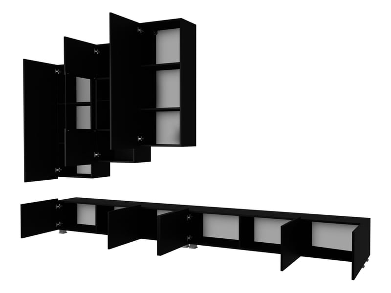 Tessan TV-seinäyksikkö LED-valaistuksella - ruskea - Huonekalut - TV- & Mediakalusteet - TV-kalustepaketti