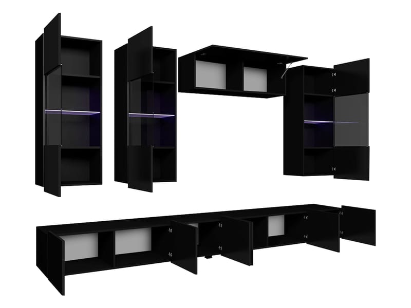 Tessan TV-seinäyksikkö - ruskea - Huonekalut - TV- & Mediakalusteet - TV-kalustepaketti