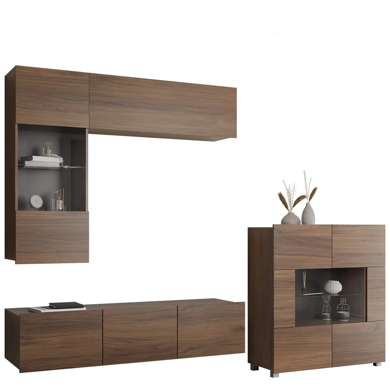 Tessan TV-seinäyksikkö, ruskea