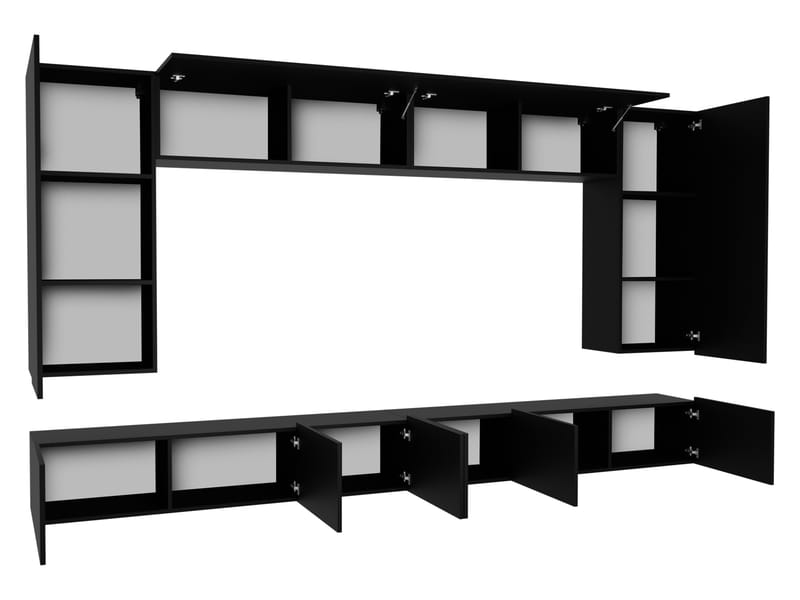 Tessan TV-seinäyksikkö - ruskea - Huonekalut - TV- & Mediakalusteet - TV-kalustepaketti