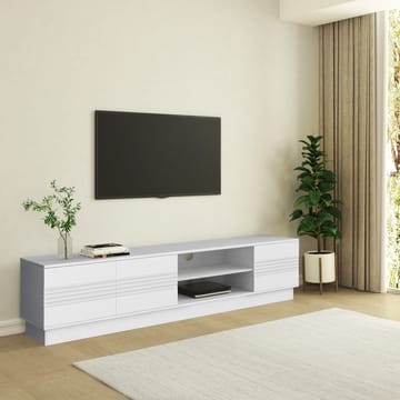 Toro lattialla seisova tv-taso 200 cm säilytystilalla, maalattua puuta - Valkoinen - Huonekalut - TV- & Mediakalusteet - Tv taso & Mediataso