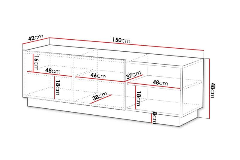 Torvalen TV-taso 150 cm - Beige - Huonekalut - TV- & Mediakalusteet - Tv taso & Mediataso