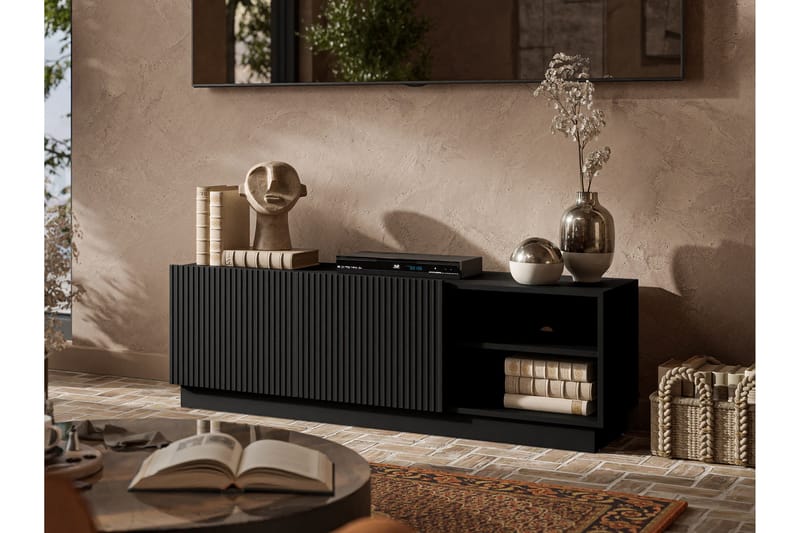 Torvalen TV-taso 150 cm - Musta - Huonekalut - TV- & Mediakalusteet - Tv taso & Mediataso