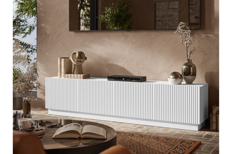 Torvalen TV-taso 200 cm - Valkoinen - Huonekalut - TV- & Mediakalusteet - Tv taso & Mediataso