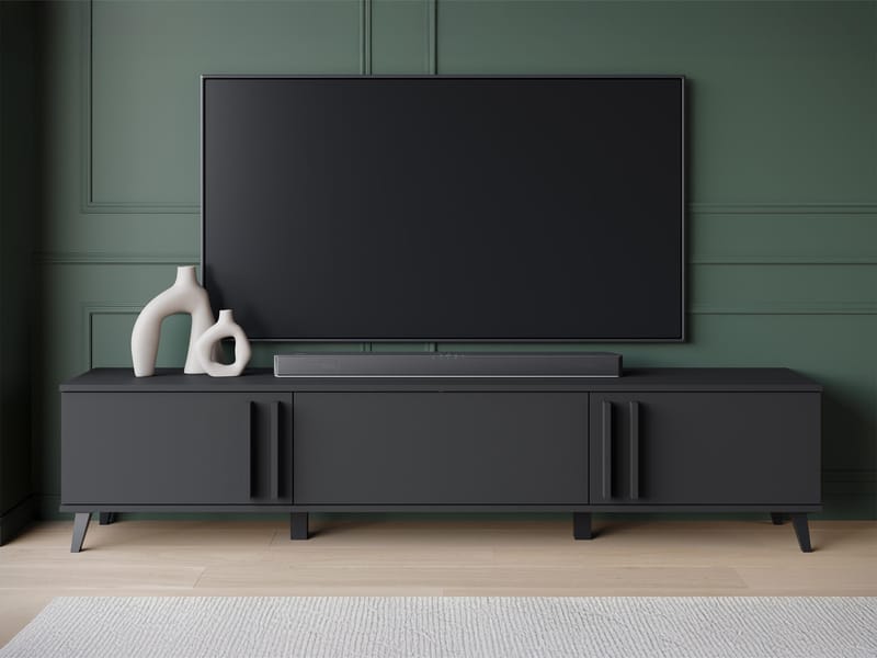 Torvos TV-taso 180 cm - Musta - Huonekalut - TV- & Mediakalusteet - Tv taso & Mediataso