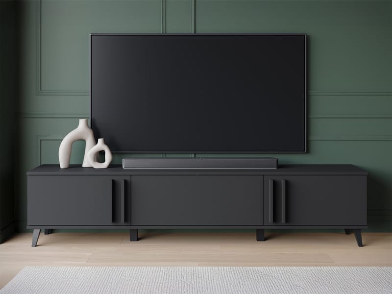 Torvos TV-taso 180 cm - Musta - Huonekalut - TV- & Mediakalusteet - Tv taso & Mediataso