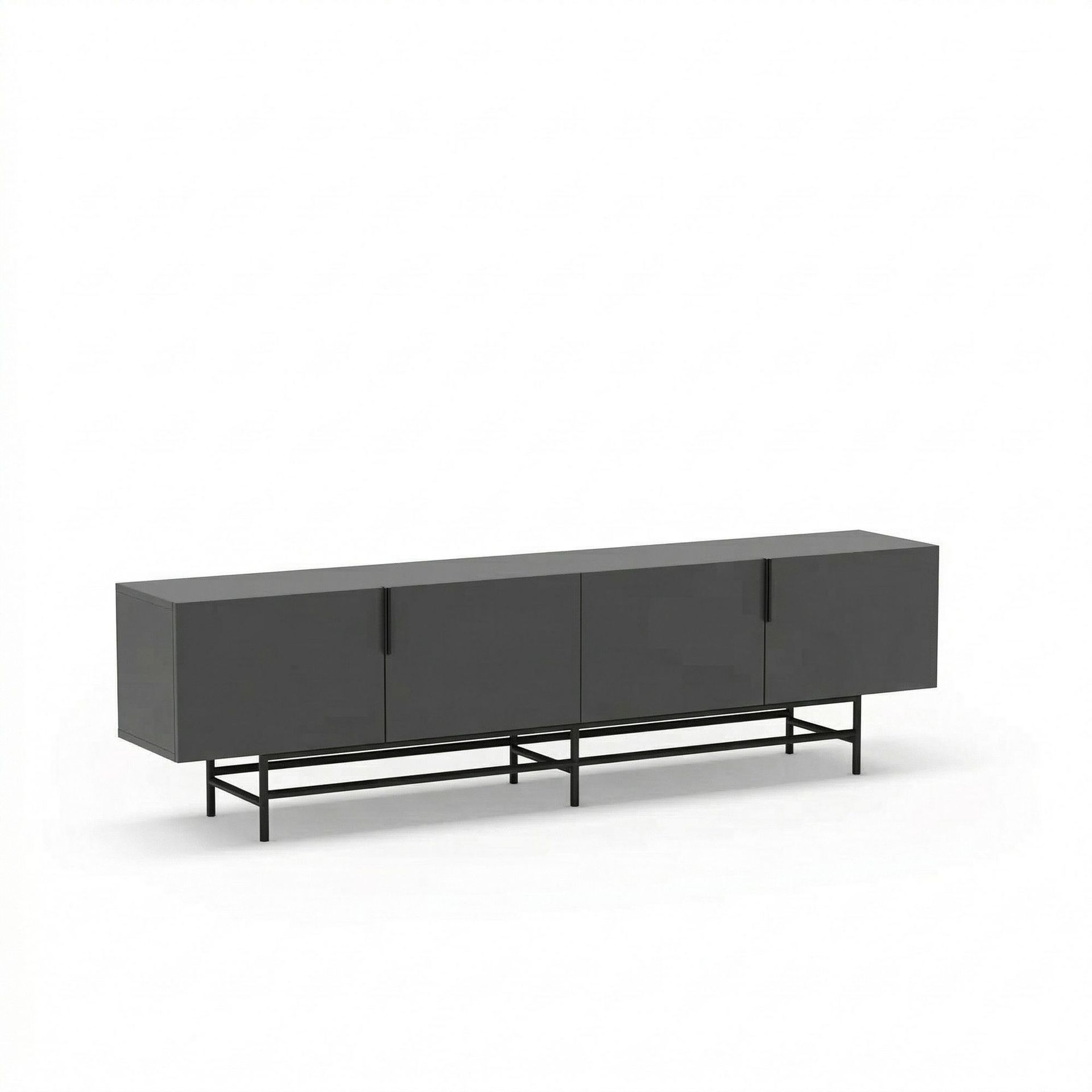 Truvia TV-taso 200x55x35 cm - Antrasiitti ja musta