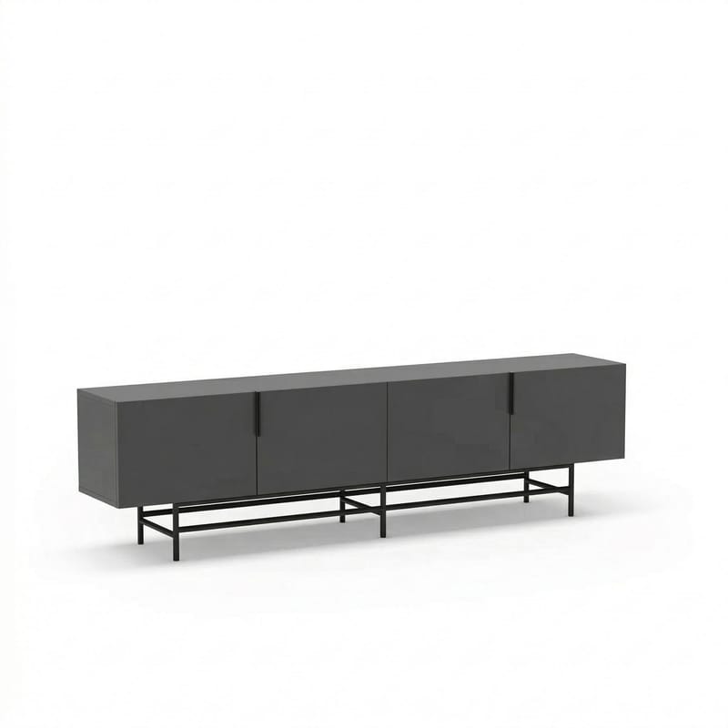 Truvia TV-taso 200x55x35 cm, Antrasiitti/Musta