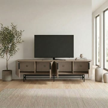 Truvia TV-taso 200x55x35 cm - luonnontammi ja musta - Huonekalut - TV- & Mediakalusteet - Tv taso & Mediataso