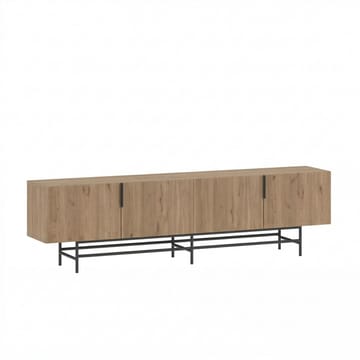 Truvia TV-taso 200x55x35 cm - luonnontammi ja musta - Huonekalut - TV- & Mediakalusteet - Tv taso & Mediataso