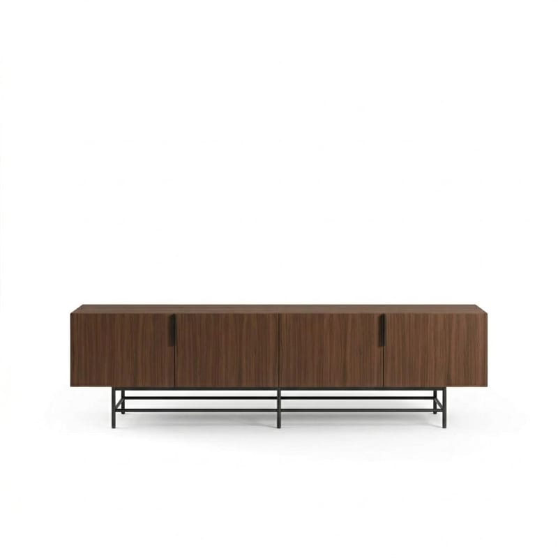 Truvia TV-taso 200x55x35 cm - pähkinä ja musta - Huonekalut - TV- & Mediakalusteet - Tv taso & Mediataso