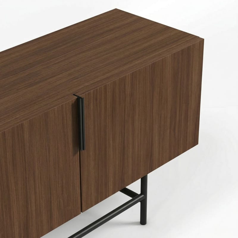 Truvia TV-taso 200x55x35 cm - pähkinä ja musta - Huonekalut - TV- & Mediakalusteet - Tv taso & Mediataso