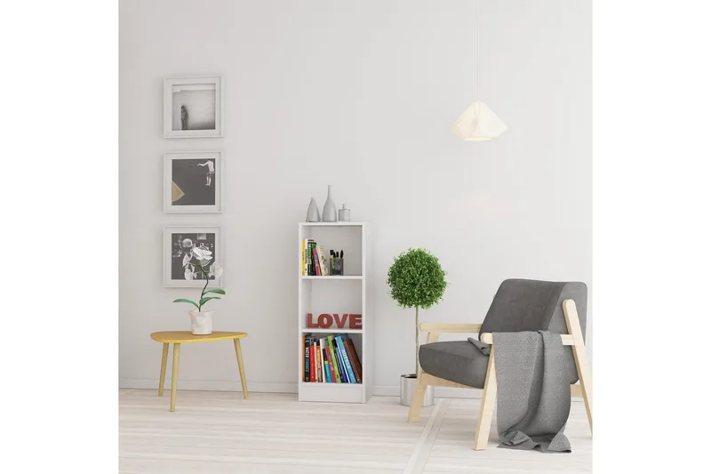 Trysil Kirjahylly 107 cm - Valkoinen - Säilytys - Hylly - Kirjahylly