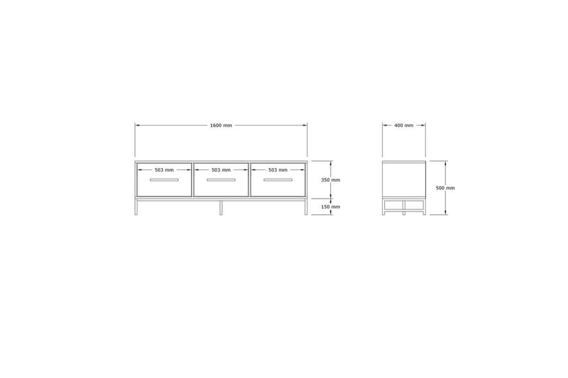 Tukums TV-taso 160 cm - Natural - Huonekalut - TV- & Mediakalusteet - Tv taso & Mediataso