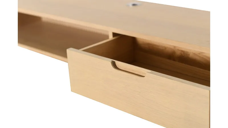 TV-hylly Torsen 110 cm - Valkopigmentoitu tammi - Huonekalut - TV- & Mediakalusteet - TV-hyllyt
