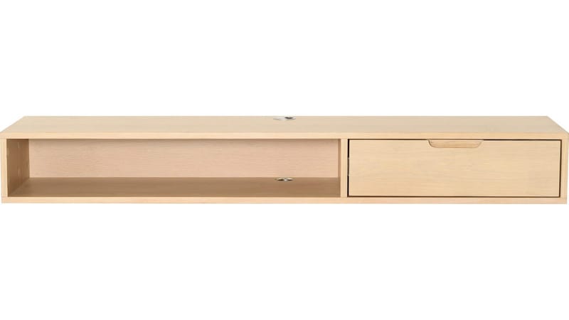 TV-hylly Torsen 135 cm - Valkopigmentoitu tammi - Huonekalut - TV- & Mediakalusteet - TV-hyllyt