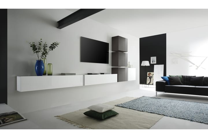 Seinäkaappi Coxeter 139 cm - Valkoinen - TV-hyllyt