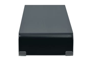 TV-taso/Näyttöteline Musta lasi 70x30x13 cm - Musta - Huonekalut - TV- & Mediakalusteet - TV-hyllyt