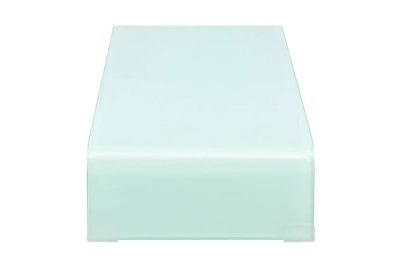 TV-taso/Näyttöteline Valkoinen lasi 80x30x13 cm - Valkoinen - Huonekalut - TV- & Mediakalusteet - TV-hyllyt