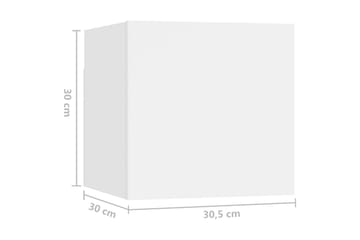 6-osainen TV-kaappisarja valkoinen lastulevy - Valkoinen - Huonekalut - TV- & Mediakalusteet - TV-kaappi