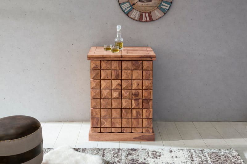 Baarikaappi Zychowski - Puu/Luonnonväri - Säilytys - Kaappi - Baarikaappi