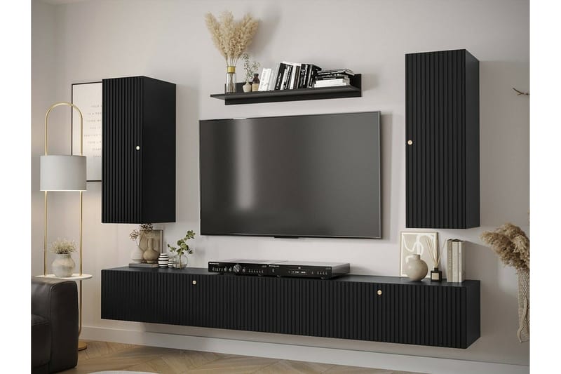 Dunvegan Tv-skåp 100 cm NO_BRAND Black - Huonekalut - TV- & Mediakalusteet - Tv taso & Mediataso