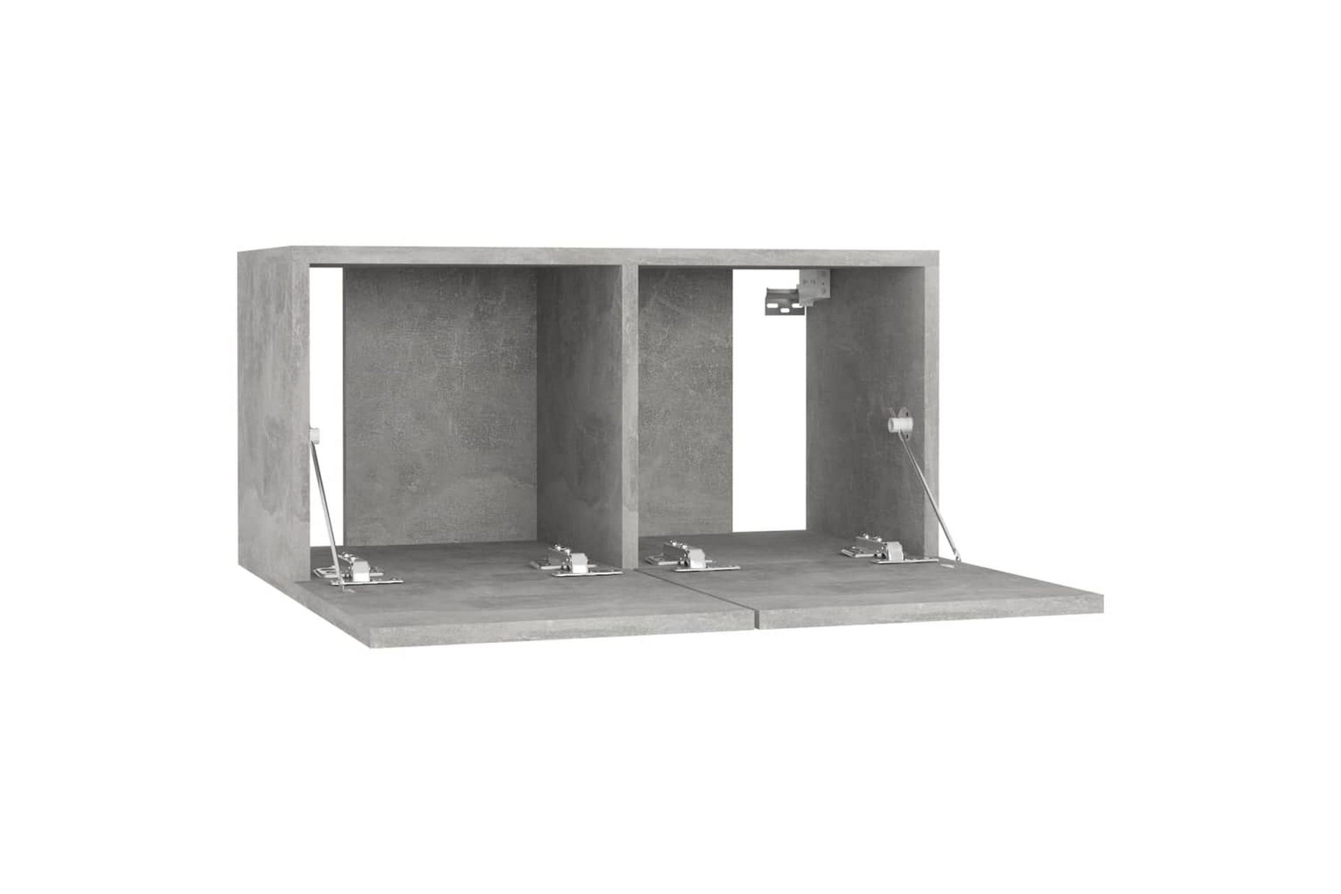 Seinäkiinnitettävä TV-taso betoninharmaa 60x30x30 cm - Huonekalut - TV- & Mediakalusteet - TV-kaappi
