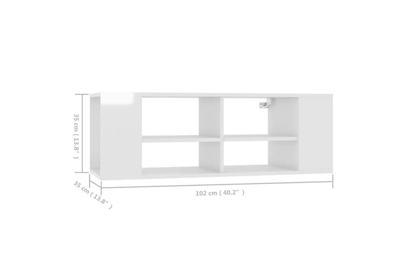Seinäkiinnitettävä TV-taso korkeak. 102x35x35cm - Huonekalut - TV- & Mediakalusteet - TV-kaappi