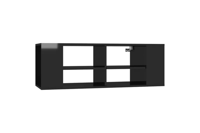 Seinäkiinnitettävä TV-taso korkeak. musta 102x35x35cm - Huonekalut - TV- & Mediakalusteet - TV-kaappi
