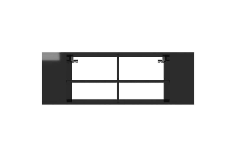Seinäkiinnitettävä TV-taso korkeak. musta 102x35x35cm - Huonekalut - TV- & Mediakalusteet - TV-kaappi