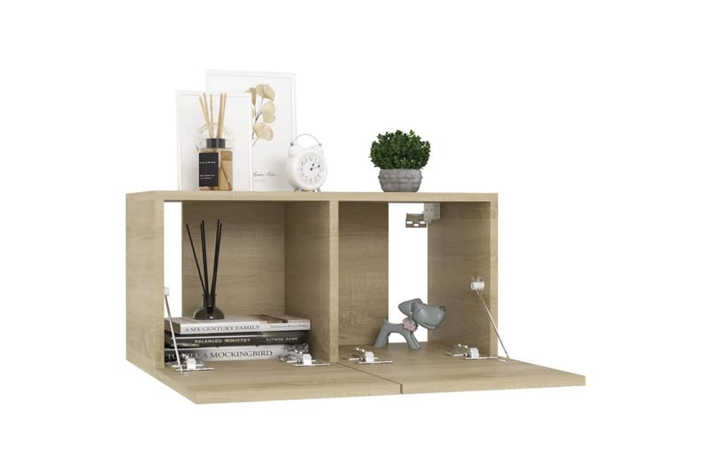 Seinäkiinnitettävä TV-taso Sonoma-tammi 60x30x30 cm - Huonekalut - TV- & Mediakalusteet - TV-kaappi