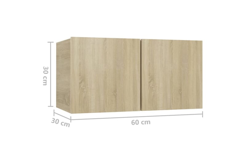 Seinäkiinnitettävä TV-taso Sonoma-tammi 60x30x30 cm - Huonekalut - TV- & Mediakalusteet - TV-kaappi
