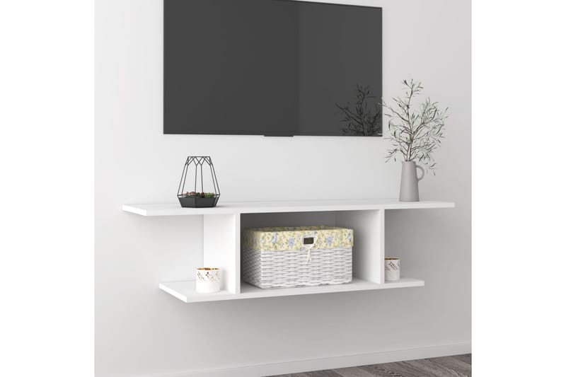 Seinäkiinnitettävä TV-taso valkoinen 103x30x26,5 cm - Huonekalut - TV- & Mediakalusteet - TV-kaappi