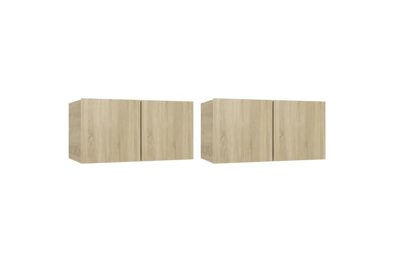 Seinäkiinnitettävät TV-tasot 2 kpl Sonoma tammi 60x30x30cm - Huonekalut - TV- & Mediakalusteet - TV-kaappi