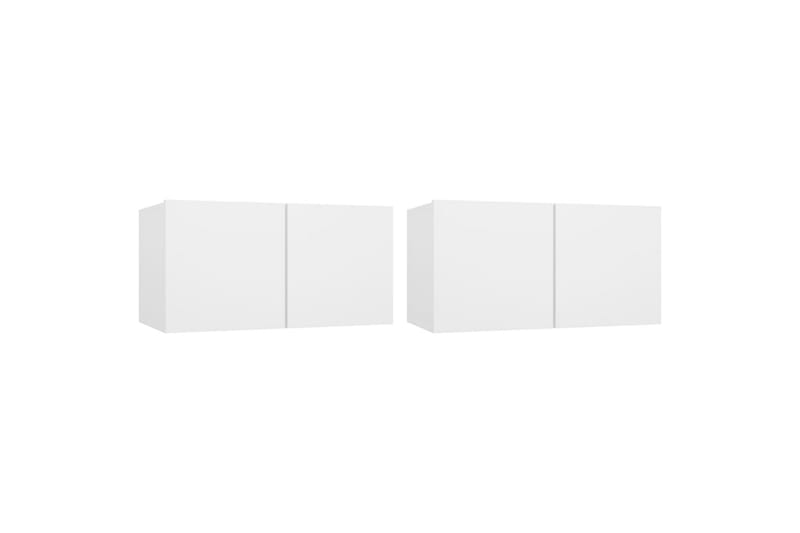 Seinäkiinnitettävät TV-tasot 2 kpl valkoinen 60x30x30 cm - Huonekalut - TV- & Mediakalusteet - TV-kaappi