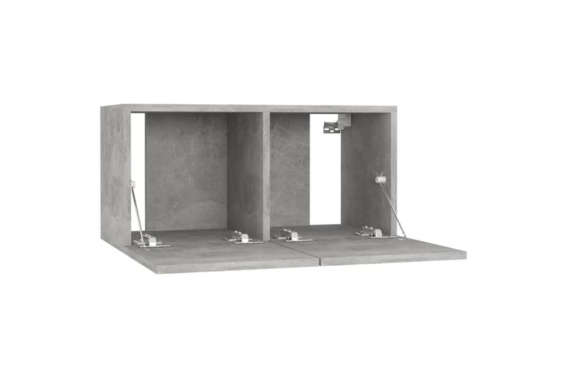 Seinäkiinnitettävät TV-tasot 3 kpl betoninharmaa 60x30x30 cm - Huonekalut - TV- & Mediakalusteet - TV-kaappi