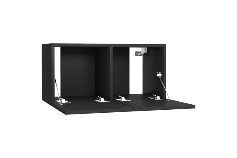 Seinäkiinnitettävät TV-tasot 3 kpl musta 60x30x30 cm - Huonekalut - TV- & Mediakalusteet - TV-kaappi