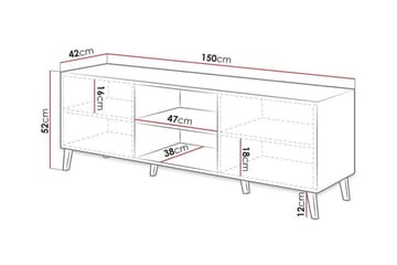 Strontian Tv-skåp 150 cm Scandinavian Choice Black - Huonekalut - TV- & Mediakalusteet - Tv taso & Mediataso